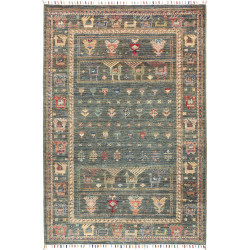 Rug Rubin Pakistan 100x152 Teal Terracotta Beig