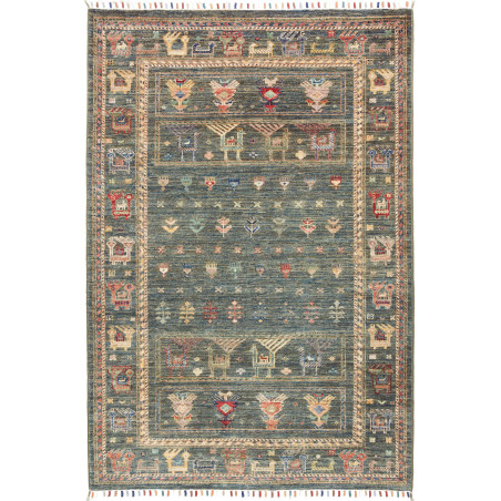 Rug Rubin Pakistan 100x152 Teal Terracotta Beig