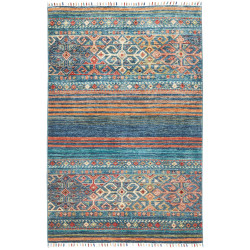 Rug Rubin Pakistan 99x152 Navy Blue Teal Terrac