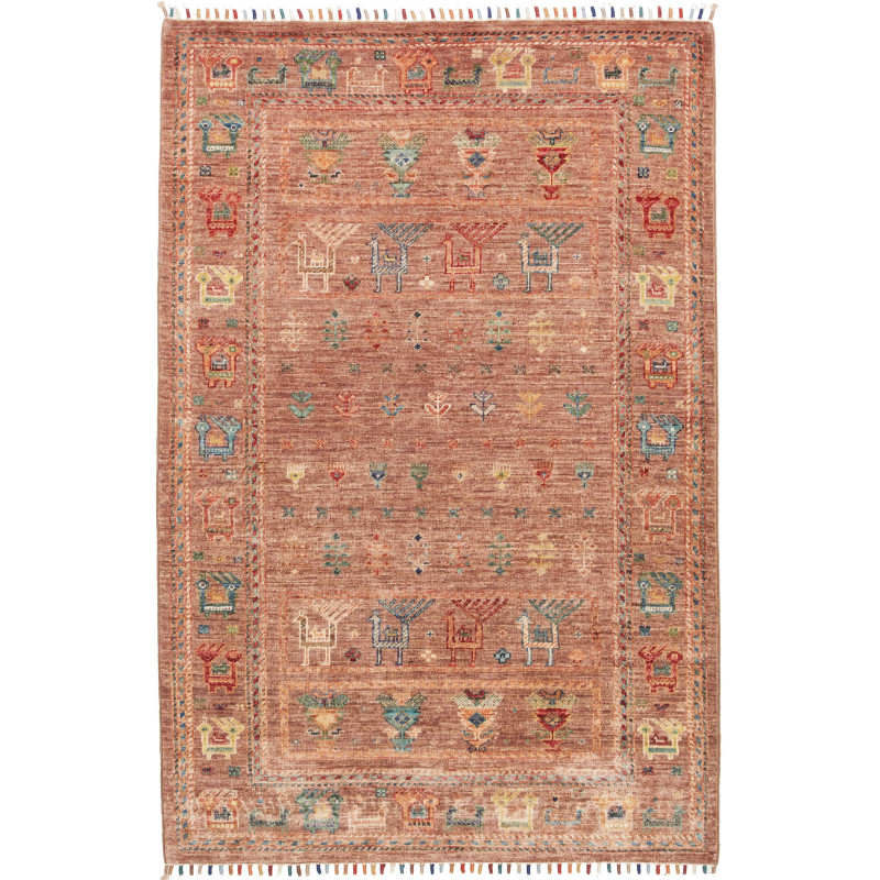 Rug Rubin Pakistan 99x150 Terracotta Multicolor