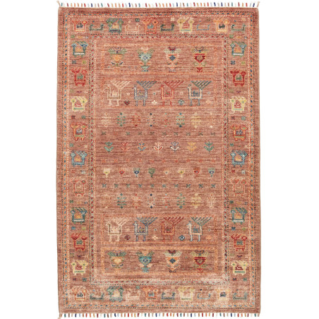 Rug Rubin Pakistan 99x150 Terracotta Multicolor