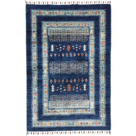 Rug Siva Pakistan 81x120 Indigo Blue Light Blue