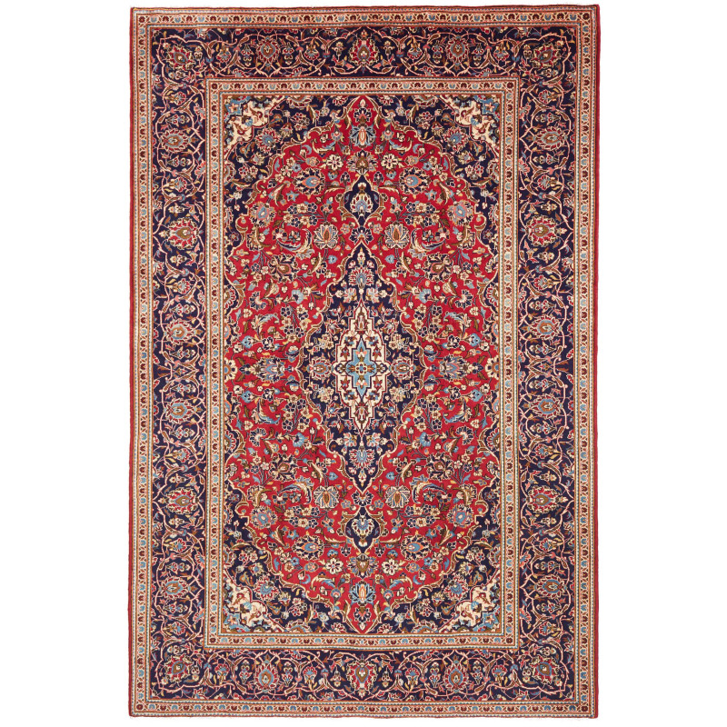 Rug Ardakan Persia 190x293 Ruby Red Navy Blue C