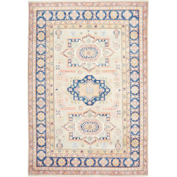 Rug Kazak Afghanistan 167x240 Cream Beige Navy