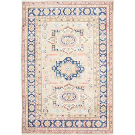 Rug Kazak Afghanistan 167x240 Cream Beige Navy
