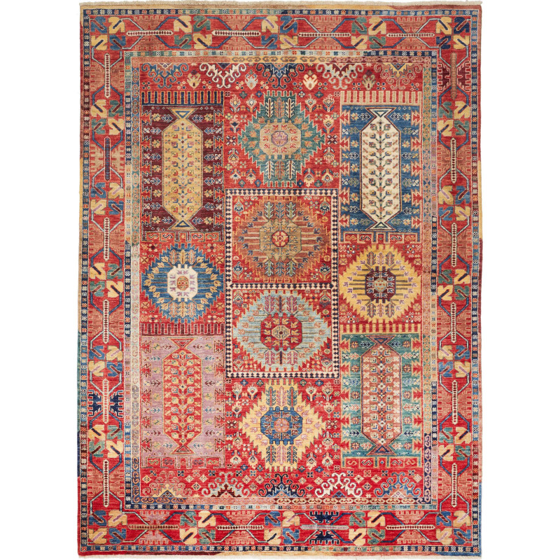 Rug Tribal Pakistan 180x246 Terracotta Red Blue