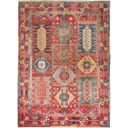 Rug Tribal Pakistan 180x246 Terracotta Red Blue