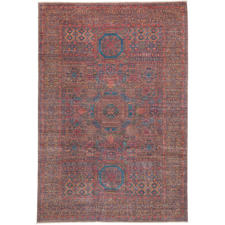 Rug Mamlouk Pakistan 197x292 Terracotta Teal Bl