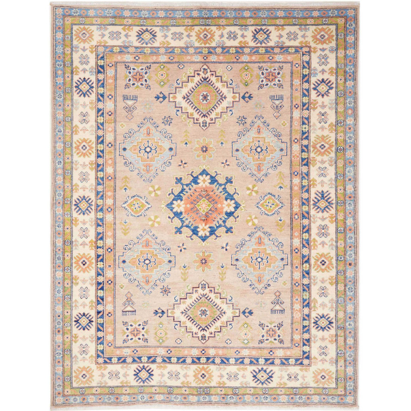 Rug Kazak Afghanistan 153x199 Peach Blue Ivory