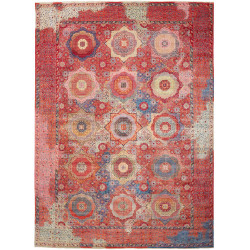 Rug Mamlouk Pakistan 302x420 Red Blue Pink Oran