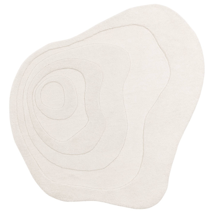 Rug Olsen abstract cream and white Square 150x15