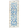 Rug Kazak Afghanistan 65x171 Aviator Blue Cream