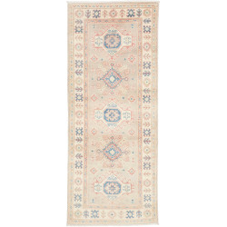 Rug Kazak Afghanistan 81x200 Beige Pink Blue