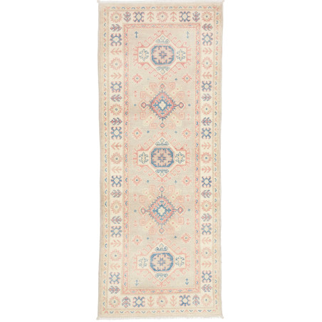 Rug Kazak Afghanistan 78x198 Light Grey Beige D