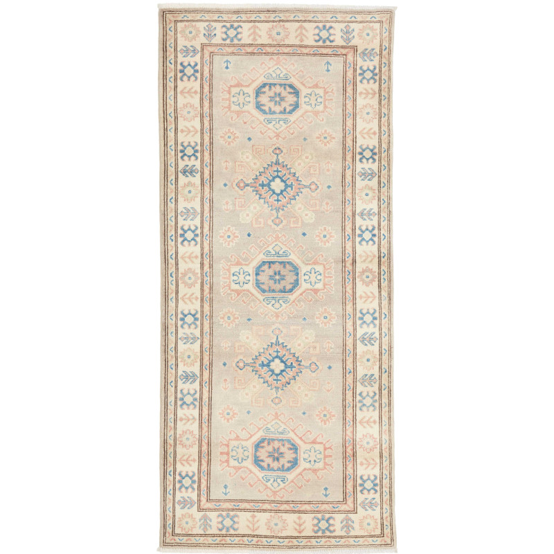 Rug Kazak Afghanistan 86x198 Light Grey Beige M