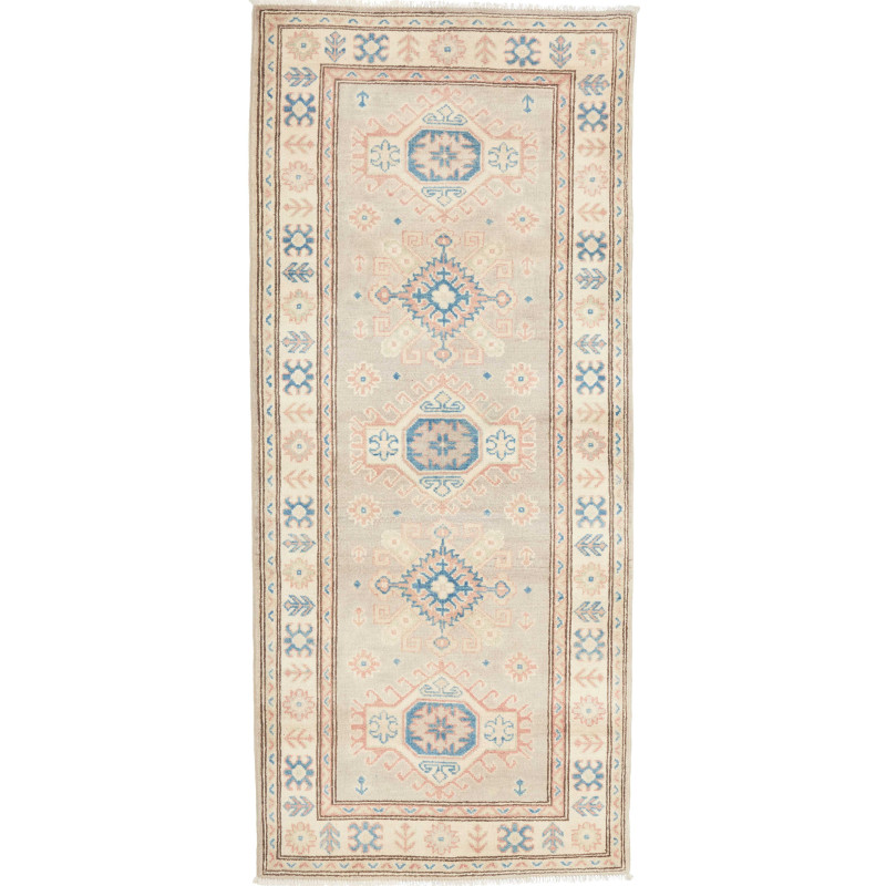 Rug Kazak Afghanistan 86x201 Light Gray Beige C