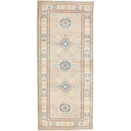 Rug Kazak Afghanistan 86x201 Light Gray Beige C