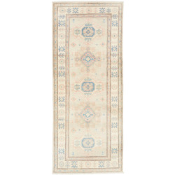Rug Kazak Afghanistan 80x197 Cream Sky Blue Sof