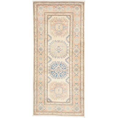 Rug Kazak Afghanistan 85x187 Ivory Peach Blue G