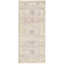 Rug Kazak Afghanistan 83x195 Light Grey Beige C