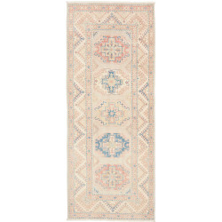 Rug Kazak Afghanistan 81x201 Beige Cream Dusky