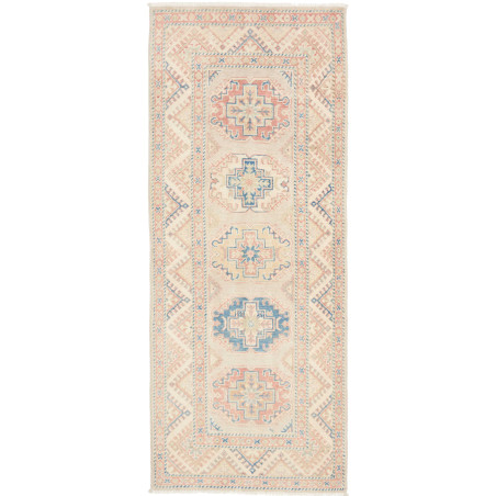 Rug Kazak Afghanistan 81x201 Beige Cream Dusky