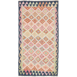 Kilim 104x197 Cm Kilim, Afghanistan, Hand-carded Wool warp: