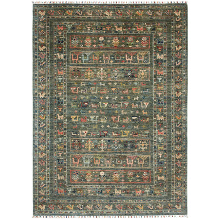 Rug Rubin Pakistan 167x231 Forest Green Coral O