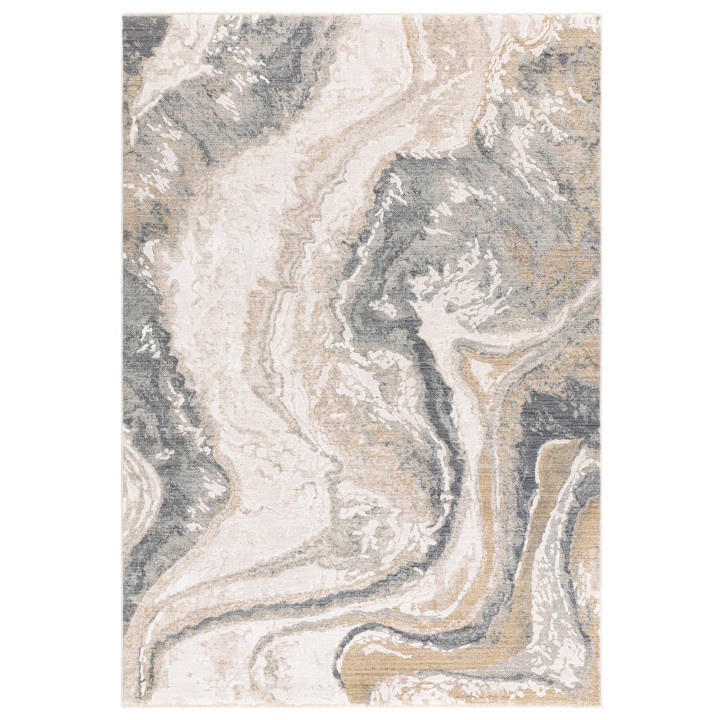 Tappeto Seville astratto beige grigio e sfumatur
