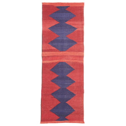 Rug Kilim Vintage Persia 62x186 Brick Red Dark