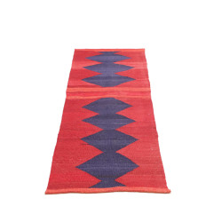 Rug Kilim Vintage Persia 62x186 Brick Red Dark