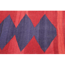 Rug Kilim Vintage Persia 62x186 Brick Red Dark