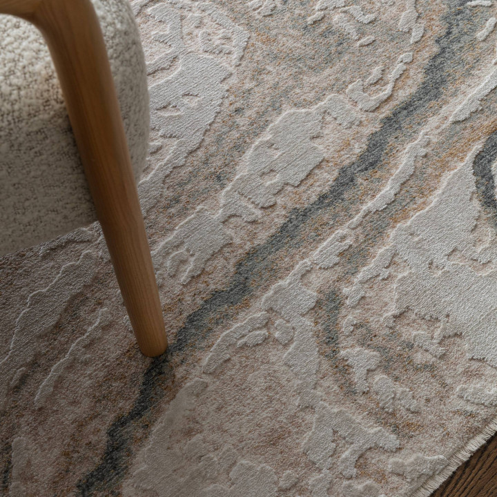 Tappeto Seville astratto beige grigio e sfumatur