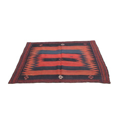 Rug Kilim Vintage Persia 134x130 Indigo Blue Br