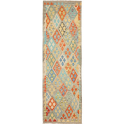Rug Kilim Afghanistan 75x240 Grey Orange Blue Y