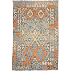 Rug Kilim Afghanistan 123x174 Grey Orange Blue