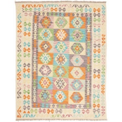 Rug Kilim Afghanistan 151x193 Cream White Turqu