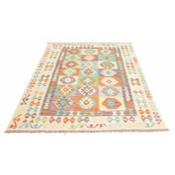 Rug Kilim Afghanistan 151x193 Cream White Turqu
