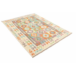 Rug Kilim Afghanistan 151x193 Cream White Turqu