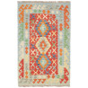 Tappeto Kilim Afghanistan 82x132 Azzurro Rosso