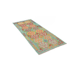 Rug Kilim Afghanistan 84x199 Turquoise Orange R