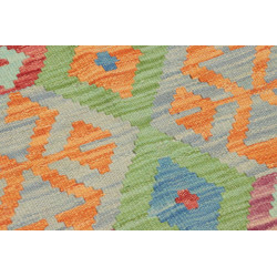 Rug Kilim Afghanistan 84x199 Turquoise Orange R