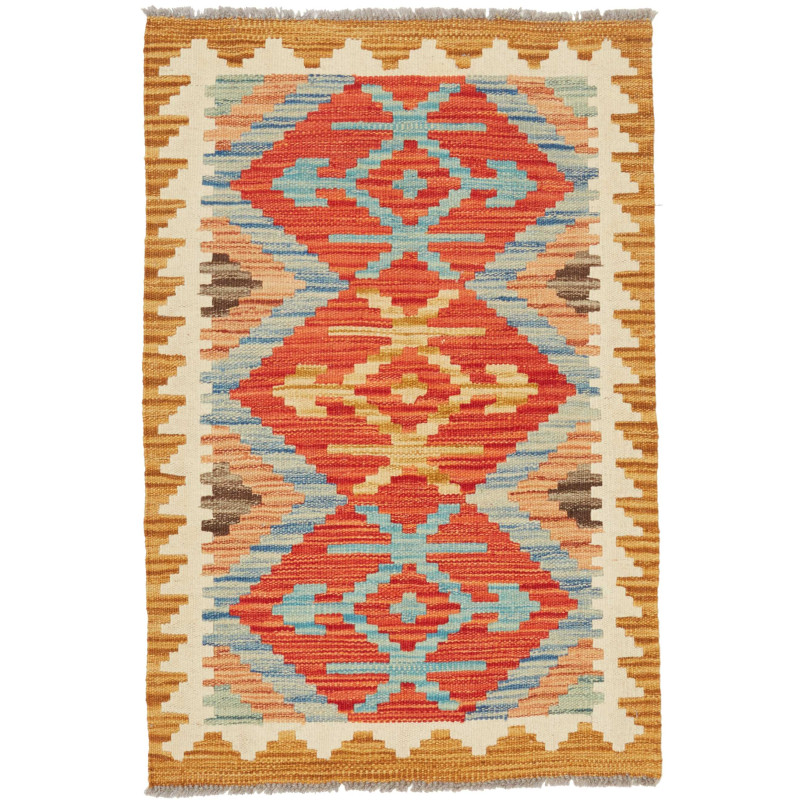Rug Kilim Afghanistan 59x87 Terracotta Orange S