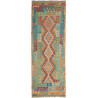 Rug Kilim Afghanistan 85x243 Turquoise Blue Ora