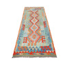 Rug Kilim Afghanistan 85x243 Turquoise Blue Ora