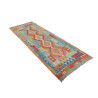 Rug Kilim Afghanistan 85x243 Turquoise Blue Ora