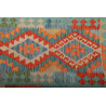 Rug Kilim Afghanistan 85x243 Turquoise Blue Ora