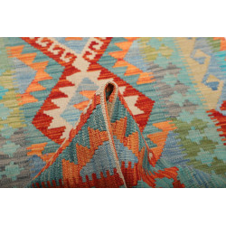 Rug Kilim Afghanistan 85x243 Turquoise Blue Ora