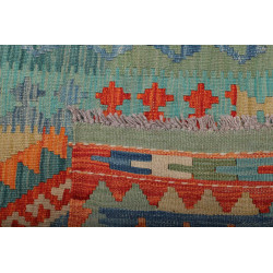Rug Kilim Afghanistan 85x243 Turquoise Blue Ora