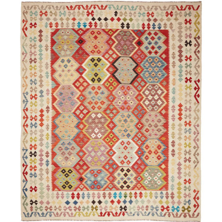 Tappeto Kilim Afghanistan 250x300 Rosso Arancio